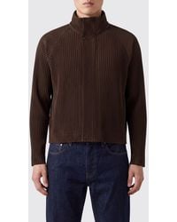 Homme Plissé Issey Miyake - High-Neck Pleated Technical Fabric Cardigan Homme Plissé Issey Miyake - Lyst