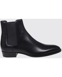 Saint Laurent - Wyatt Chelsea-Boots Aus Glattem Kalbsleder Mit Spitzer Zehenpartie - Lyst
