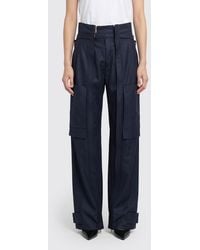 DARKPARK - High-Waisted Wide-Leg Wool Blend Cargo Trousers - Lyst