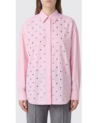 MSGM - Relaxed-Fit Hemd Aus Baumwollpopeline Mit Nieten - Lyst