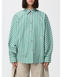 Loewe - Relaxed Fit Striped Cotton Shirt With Embroidered Logo - Lyst