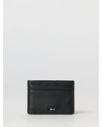 BOSS - Flat Grained Faux Leather Card Holder With 5 Slots - Lyst
