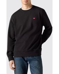 Levi's - Pure Cotton Crewneck Sweatshirt With Dropped Shoulders And Tonal Logo - Lyst