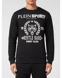 Philipp Plein - Slim Fit Graphic Print Cotton Crewneck Sweatshirt - Lyst