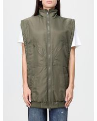 MM6 by Maison Margiela - Technical Nylon Gilet With High Neck And Zip Closure - Lyst