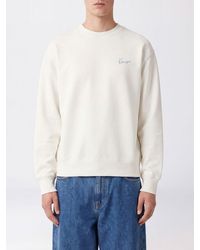 KENZO - Crewneck Cotton Sweatshirt With Contrast Logo Print On The Chest - Lyst