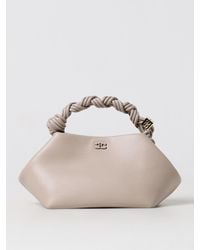 Ganni - Leather Top-Handle Shoulder Bag - Lyst