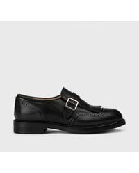 Doucal's - Leather Monk Strap With Brogue Detail - Lyst