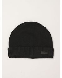 Emporio Armani - Pure Cashmere Ribbed-Knit Beanie Hat - Lyst