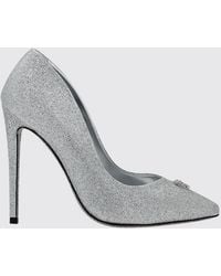 Philipp Plein - Glitter Leather Pumps With Skull Application And High Heel - Lyst