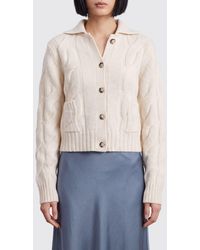 Allude - Cashmere And Silk Cardigan With Classic Collar And Button Closure - Lyst