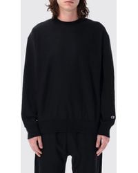 Champion - Cotton Crewneck Sweatshirt With Dropped Shoulders - Lyst
