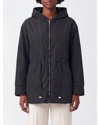 Max Mara - Short Technical Fabric Parka With Hood And Drawstring - Lyst
