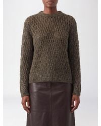 ELEH - Openwork Wool, Cashmere And Silk Blend Crewneck Jumper With Dropped Shoulders - Lyst