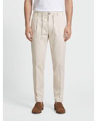 Eleventy - Slim-Fit Stretch-Cotton Drawstring Trousers - Lyst
