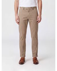 Briglia 1949 - Slim Fit Pleated Cotton Tailored Trousers - Lyst