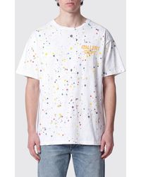GALLERY DEPT. - Printed Logo Cotton Crewneck T-Shirt With Dropped Shoulders - Lyst