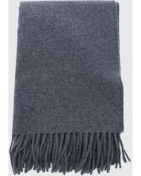 Brunello Cucinelli - Pure Cashmere Scarf With Frayed Edges And Minimal Design - Lyst