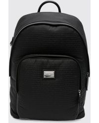 Emporio Armani - Nylon Backpack With Logo And Adjustable Shoulder Straps - Lyst