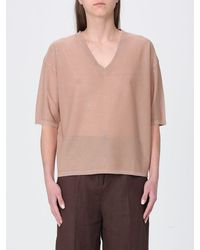 Kangra - Viscose Blend V-Neck Top With Sequins - Lyst