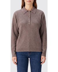 Calvin Klein - Long-Sleeved Silk Knit Polo Shirt - Lyst