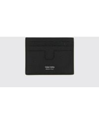 Tom Ford - Grained Calf Leather Flat Card Holder With Seven Slots - Lyst