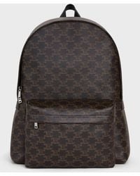 Celine - Triomphe Canvas And Leather Backpack - Lyst