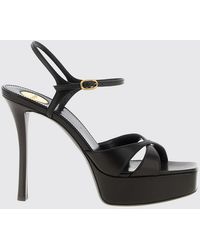 Saint Laurent - Sandales Plates Femme - Lyst