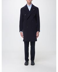 Manuel Ritz - Double-Breasted Wool Coat With Classic Lapels And Knee Length - Lyst