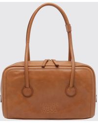 Marge Sherwood - Boston Calf Shoulder Bag With Embossed Logo - Lyst