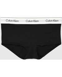 Calvin Klein - Cotton Blend Logo Culottes - Lyst