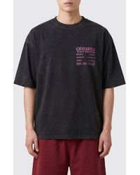 Willy Chavarria - Graphic Print Cotton T-Shirt With Dropped Shoulders - Lyst