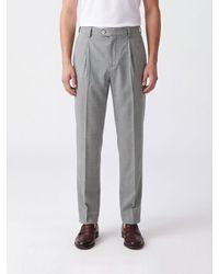 Brunello Cucinelli - Pleated Straight-Fit Virgin Wool Chino Trousers - Lyst