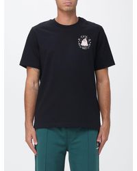 CASABLANCA - Organic Cotton Crew Neck T-Shirt With Logo Print - Lyst