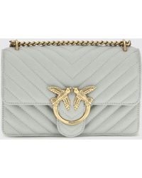 Pinko - Love One Mini Chevron Quilted Nappa Bag - Lyst