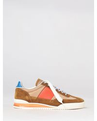 Paul Smith - Low-Top Leather And Nylon Trainers With Bicolour Design And Laminated Logo - Lyst