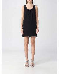 Saint Laurent - Off-The-Shoulder Viscose Sheath Mini Dress - Lyst