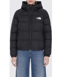 The North Face - Short Quilted Nylon Hooded Down Jacket With Contrast Logo - Lyst