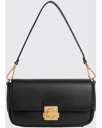 Coccinelle - C-Me Lock Hammered Leather Shoulder Bag With Strap - Lyst