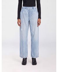 MM6 by Maison Margiela - High-Waisted Wide Leg Jeans - Lyst