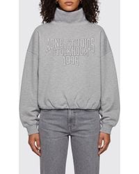 Acne Studios - Sudadera Oversize De Algodón Con Cuello Alto Y Logo En Contraste - Lyst