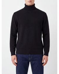 Ballantyne - Pure Merino Wool Turtleneck Jumper With Ribbed Trims - Lyst