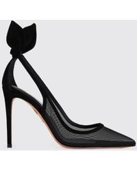 Aquazzura - Bow Tie Mesh Nylon Pumps With High Heel And Knot Detail - Lyst