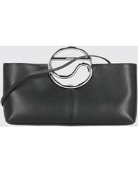 Coperni - Calf Leather Handbag With Metal Handle And Shoulder Strap - Lyst