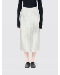 MM6 by Maison Margiela - Pleated Viscose Skirt - Lyst