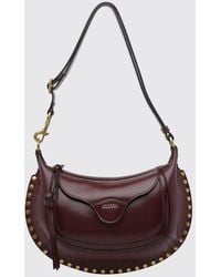 Isabel Marant - Oskan Moon Smooth Leather Crossbody Bag With Studs - Lyst