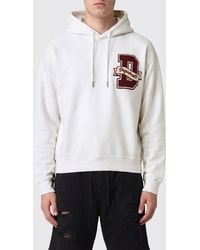 DSquared² - Cotton Hoodie With Contrast Logo And Drawstring - Lyst