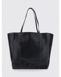TOTEME - Roam Large Smooth Leather Tote Bag With Clasp Closure And Double Handle - Lyst