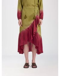 Momoní - Momon&Igrave High-Waisted A-Line Silk Midi Skirt - Lyst