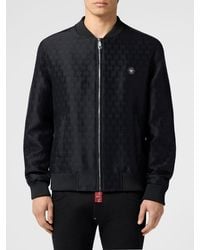 Philipp Plein - Pp Jacquard Monogram Bomber Jacket - Lyst